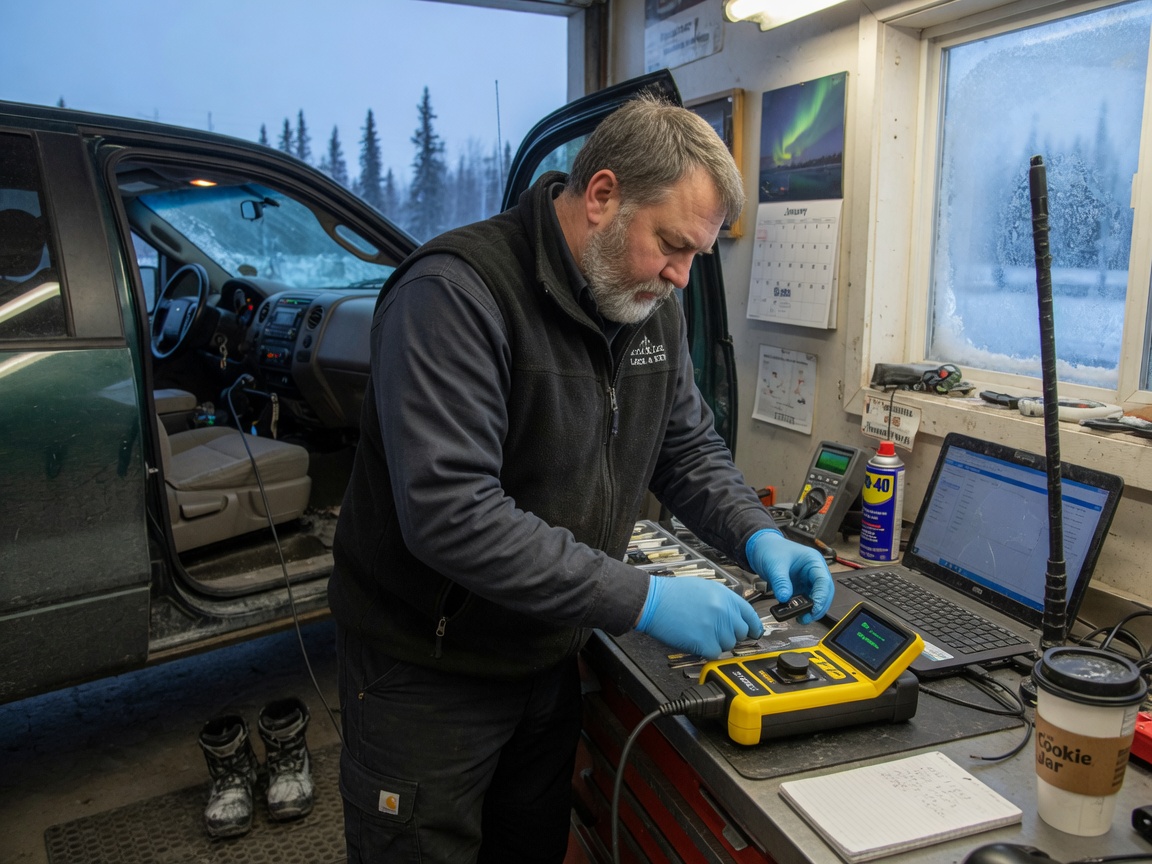 The cerrajero 24 horas team at work in Fairbanks